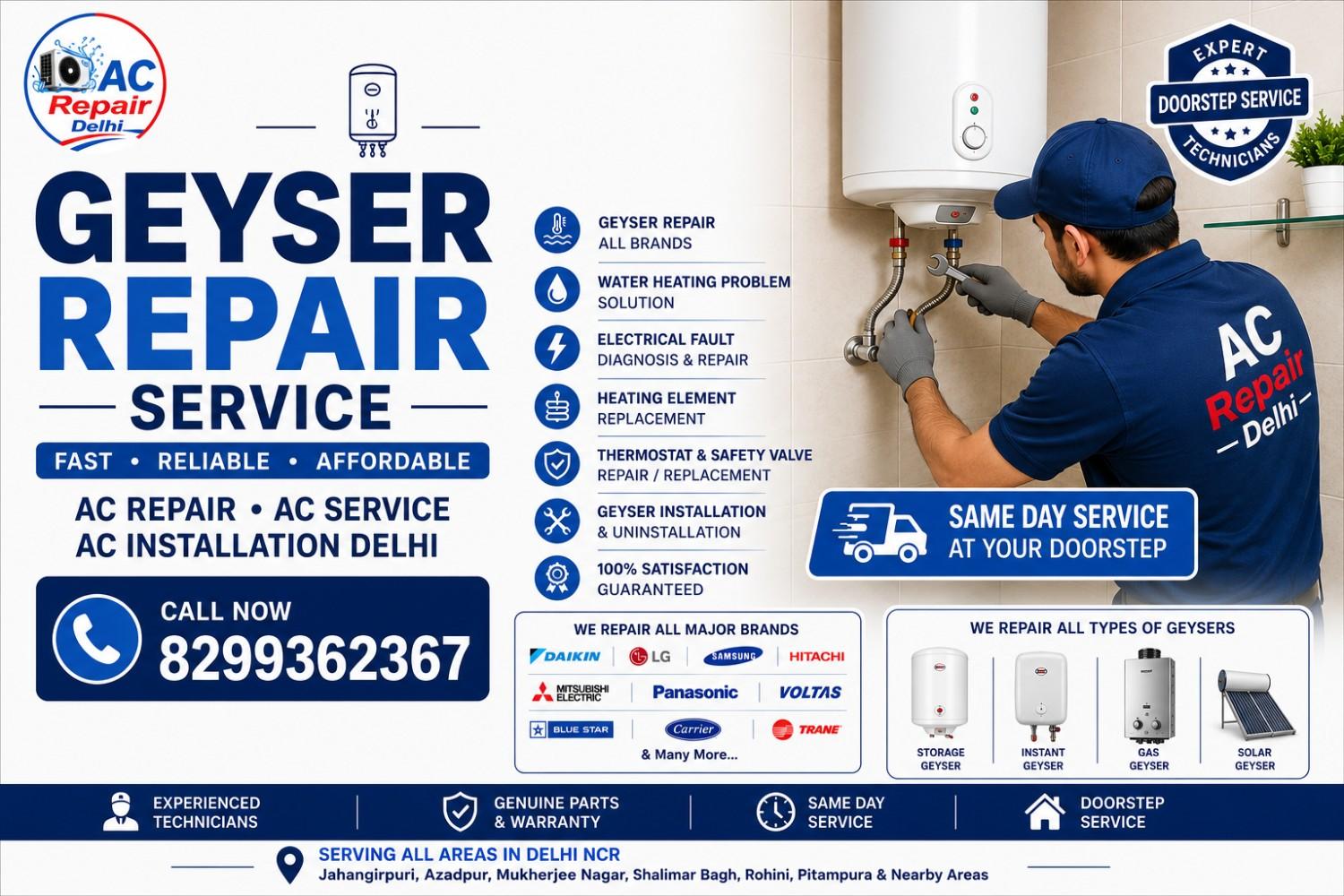 Best Geyser Repair Service in Jahangirpuri Near By Area, Delhi | Same Day Doorstep Service