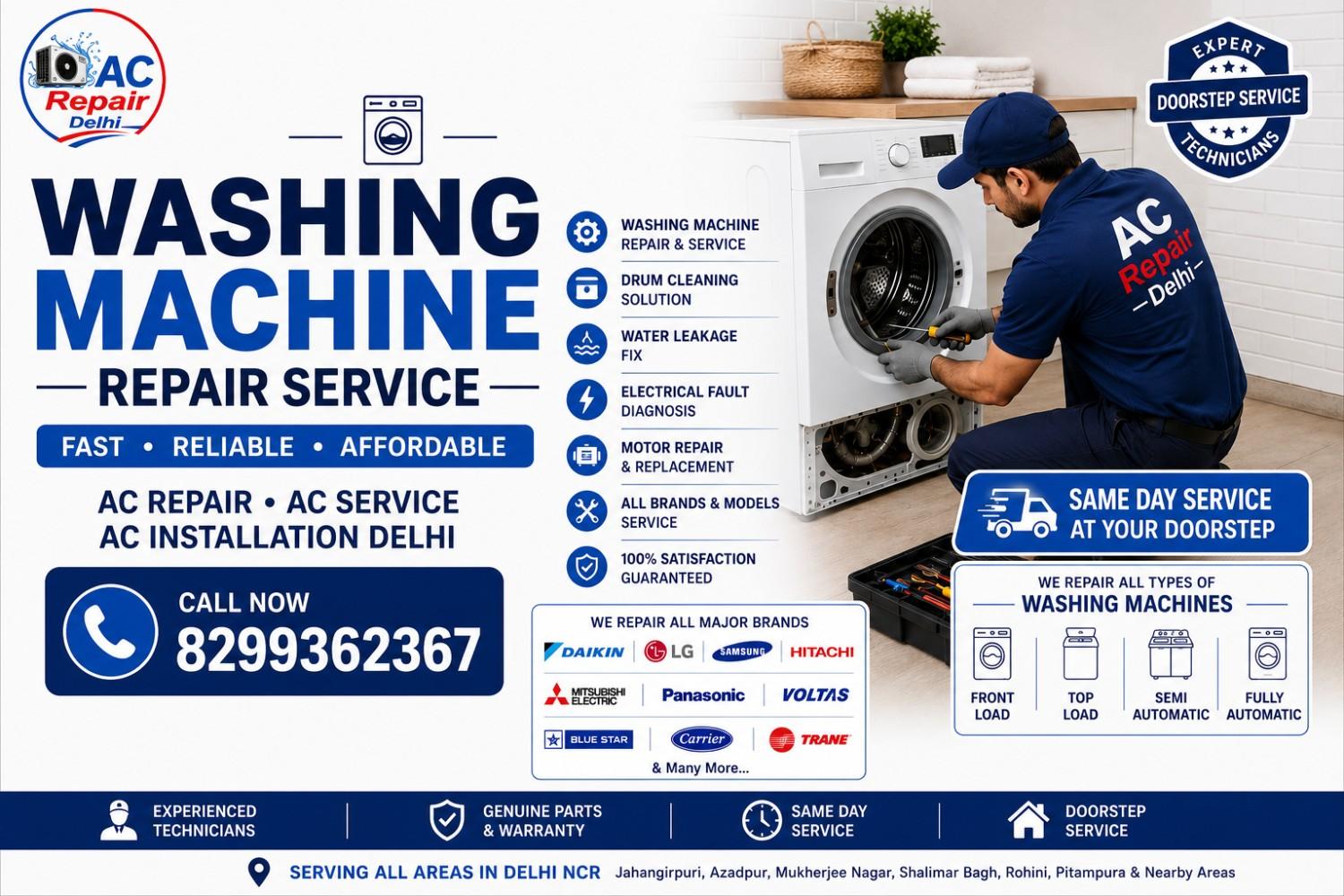 Washing Machine Repair Service in Jahangirpuri Delhi | Washing Machine Service Near Me