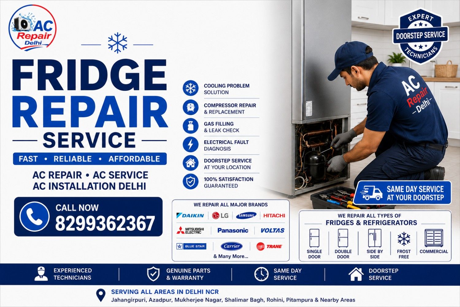Fridge Repair Service in Jahangirpuri Near By Area Delhi 