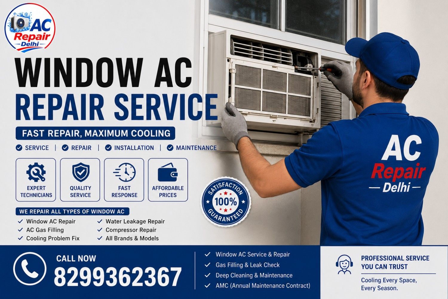 Window AC Repair Service in Jahangirpuri Delhi | Window AC Service Near Me